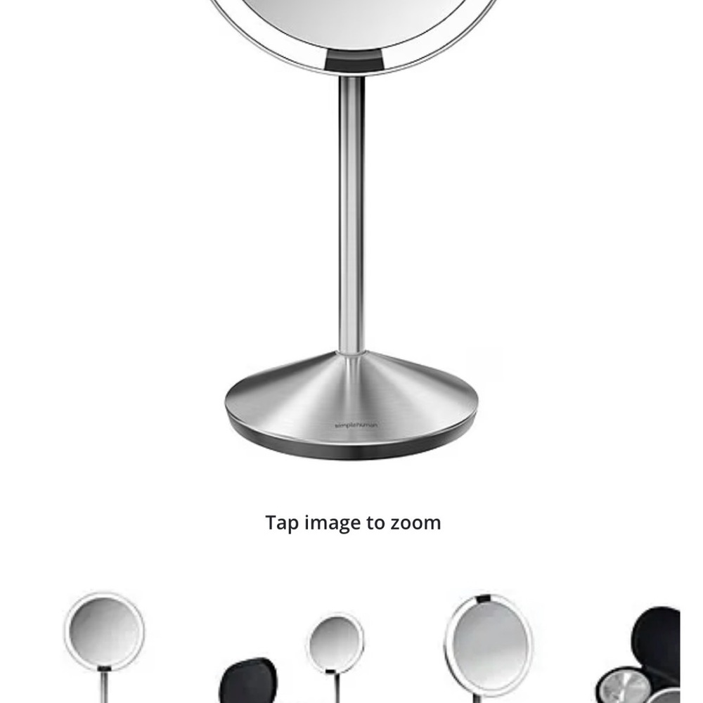 SimpleHuman travel Lighted Vanity Mirror with travel case